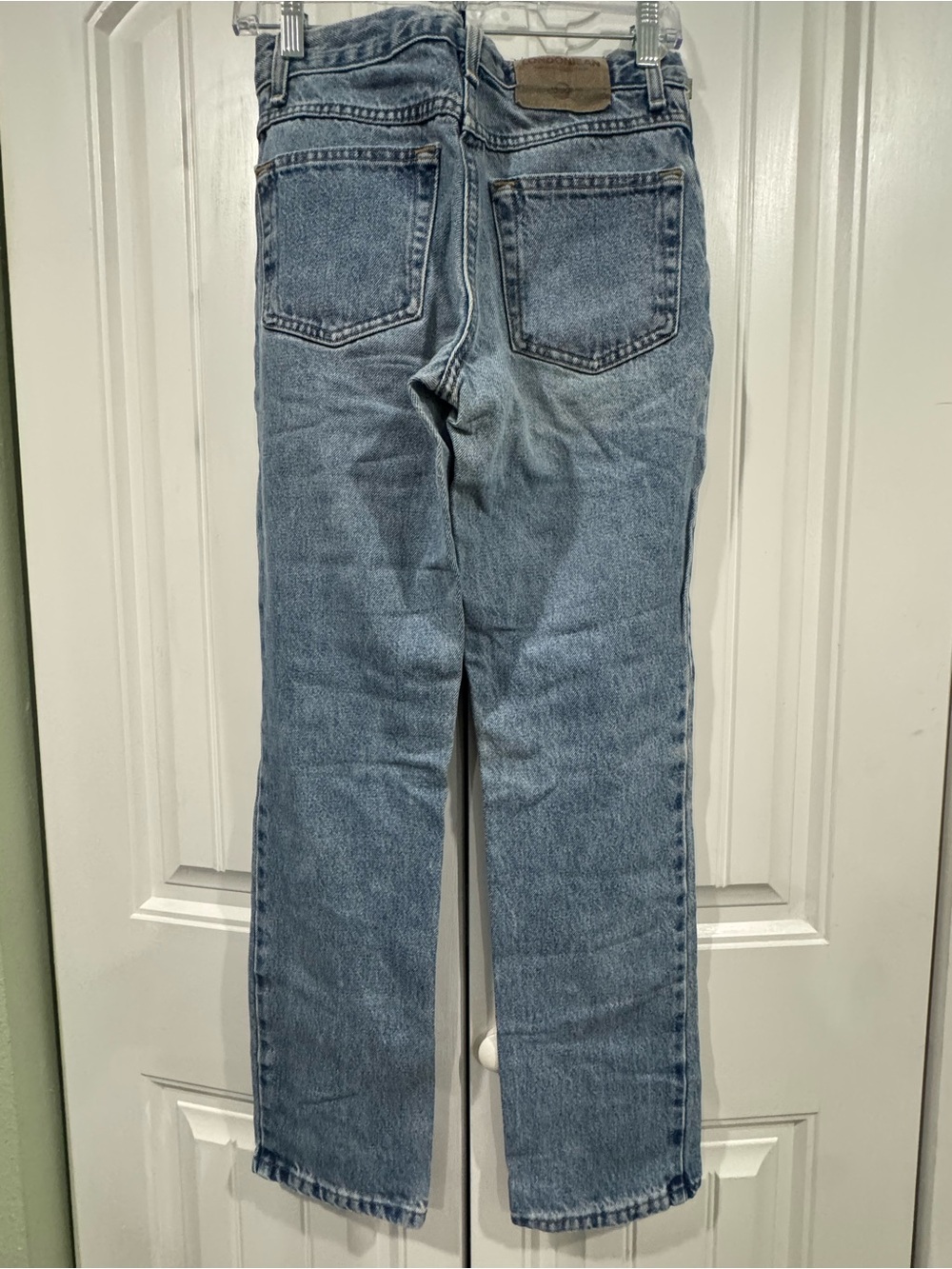 LONDONJEAN Women's Straight Jeans in Light Blue Denim